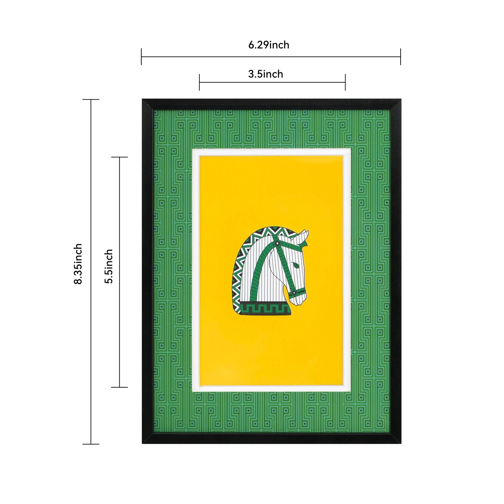 Jonathan Adler x Michaels 4" x 6" Black & Green Greek Key Matted Metal Tabletop Frame